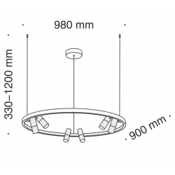 Satellite Lampa wisząca Maytoni MOD102PL-L42    Różne kolory